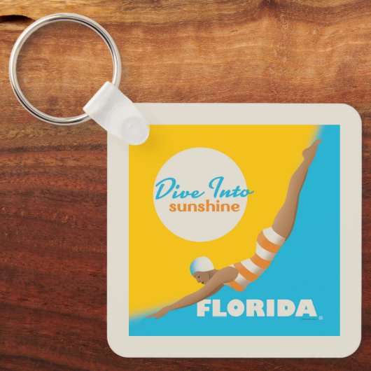 Porte-clés Plongez Dans Le Soleil | Floride (Recto)
