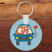 Porte-clés Plug Life Cute Blue Electric Voiture (Recto)