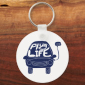 Porte-clés Plug Life Cute Marine Blue Electric Voiture (Recto)