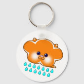 Porte-clés Pluie Orange Tabby Cat Cloud - (Recto)