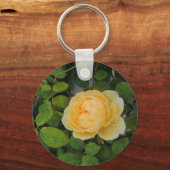 Porte-clés Pluies sur Rose jaune (Recto)