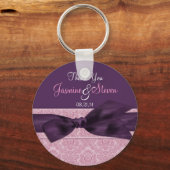 Porte-clés Plum et Améthyste mariage Favoriser le Porte - clé (Recto)