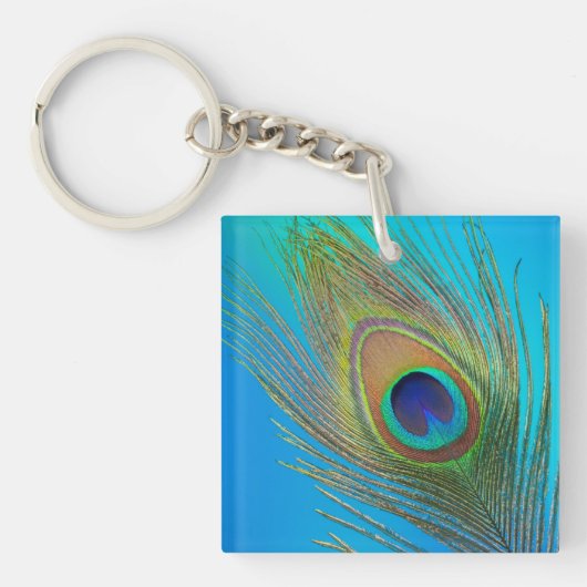 Porte-clés Plume de queue de paon (Devant)