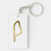 Porte-clés Plume de symbole d'Egyptien de Maat (Dos)