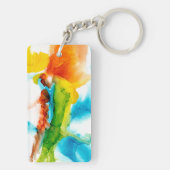 Porte-clés Plume primaire - aquarelles (Dos)