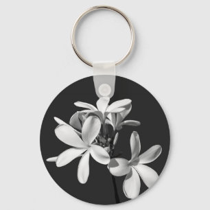 Porte-clés Plumeria blanche en pleine floraison