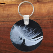 Porte-clés Plumes blanches - angélique par nature (Recto)