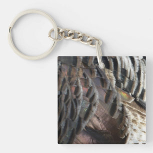 Porte-clés Plumes de Dindon Sauvage I Design Abstrait de la N