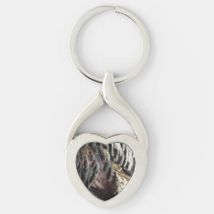 Porte-clés Plumes de Dindon Sauvage I Design Abstrait de la N