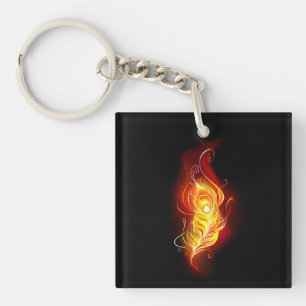 Porte-clés Plumes de paquetage de feu