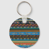 Porte-clés Plumes ethniques : Broderie Boho Chic (Verso)