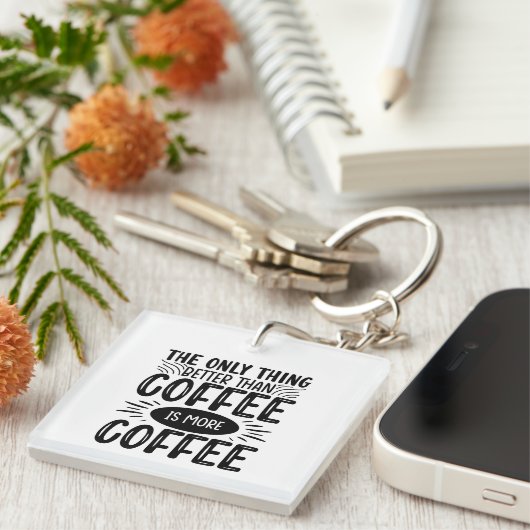 Porte-clés Plus de café (Devant Droit)