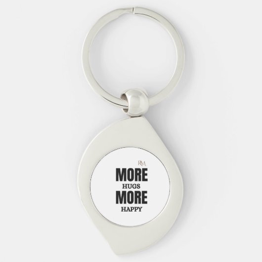 Porte-clés Plus de câlins Plus de bonheur Design positif mign (Devant)
