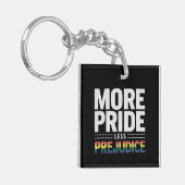 Porte-clés Plus de fierté moins de préjugés Lgbt Mois de la f (Devant gauche)