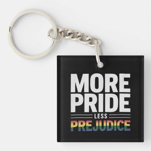 Porte-clés Plus de fierté moins de préjugés Lgbt Mois de la f (Devant)