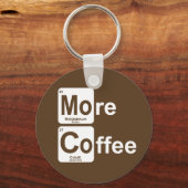 Porte-clés Plus de tableau périodique du café (Recto)