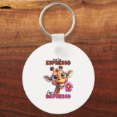 Porte-clés Plus espresso moins dépresso Spruch Kaffee Espress (Recto)