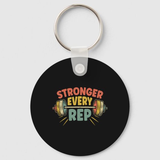 Porte-clés Plus fort Chaque Rep Poids Poids Bodybuilding Body (Recto)