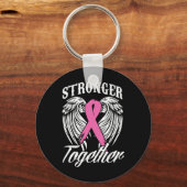 Porte-clés Plus forte ensemble Mois de sensibilisation au can (Recto)