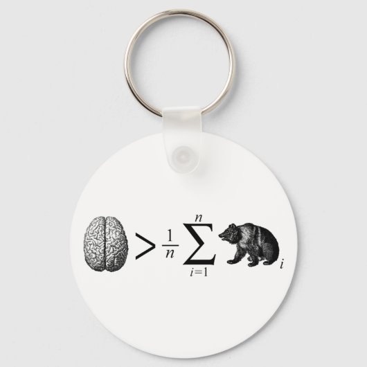 Porte-clés Plus Intelligent Que L'Ours Moyen (Recto)