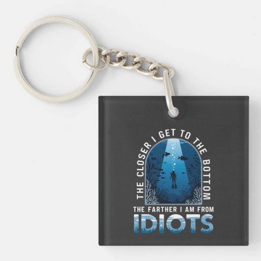 Porte-clés Plus Je Me Rapproche Vers Le Bas, Plus Loin (Devant)