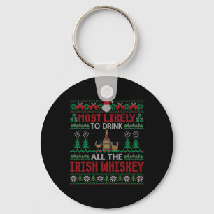 Porte-clés Plus susceptible de boire tout le whisky irlandais