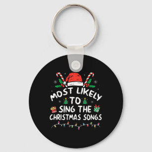 Porte-clés Plus susceptible de chanter les chants de Noël Chr