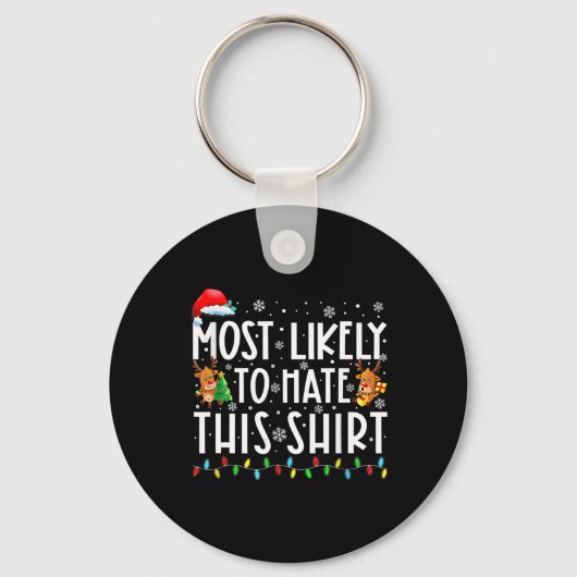 Porte-clés Plus susceptible de détester ces pyjamas de Noël e (Recto)