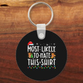 Porte-clés Plus susceptible de détester ces pyjamas de Noël e (Recto)
