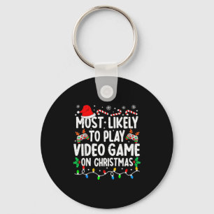 Porte-clés Plus susceptible de jouer aux jeux vidéo à Noël en