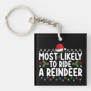 Porte-clés Plus susceptible de monter un Père Noël au renne N