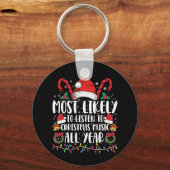 Porte-clés Plus susceptible d'écouter Noël toute l'année Xmas (Recto)