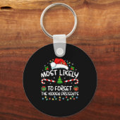 Porte-clés Plus susceptible d'oublier le Noël caché de la fam (Recto)