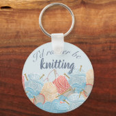 Porte-clés Plutôt être Tricot Citation boules de fils (Recto)