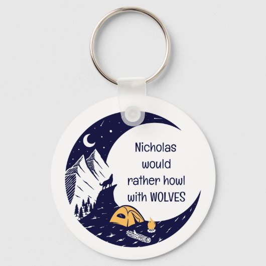 Porte-clés Plutôt Howell with Wolves Nom personnel (Recto)
