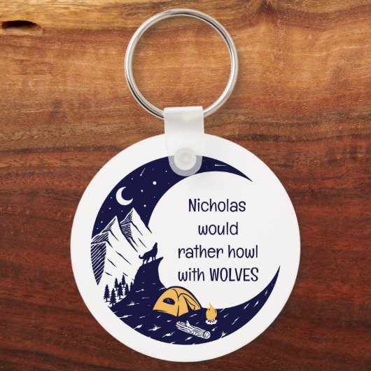 Porte-clés Plutôt Howell with Wolves Nom personnel (Recto)