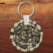 Porte-clés Plutôt Jouer Dominos (Recto)