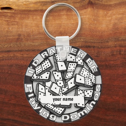 Porte-clés Plutôt jouer Dominos porte - clé (Recto)