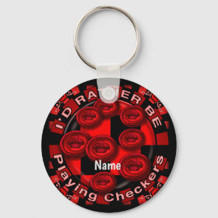 Porte-clés Plutôt Jouer porte - clé Checkers