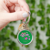 Porte-clés Plutôt Moderne Vert Floral (main)