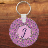 Porte-clés Plutôt rose et violet et jaune (Verso)