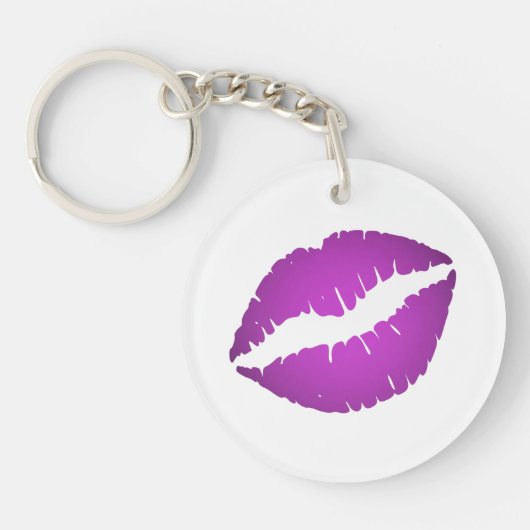 Porte-clés Plutôt Violet Ombre Lipstick Pout Kiss (Devant)