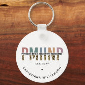 Porte-clés PMHNP Empreinte de léopard Psychiatrie Santé menta (Verso)