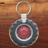 Porte-clés Pneus tracteur rouge (Recto)