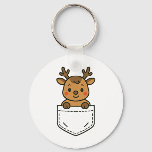 Porte-clés Pocket Pal Rindeer Mignonne Pal Drôle Père Noël Re