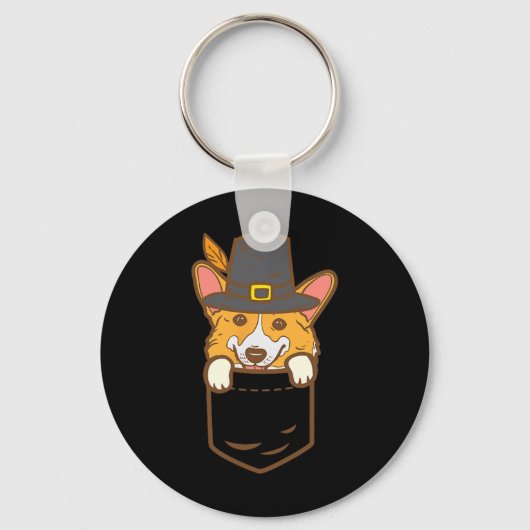 Porte-clés Pocket Pilgrim Welsh Corgi Amoureux des chiens Cut (Recto)