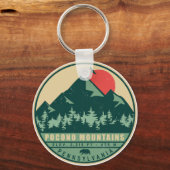 Porte-clés Pocono Mountains Pennsylvanie Randonnée coucher de (Verso)