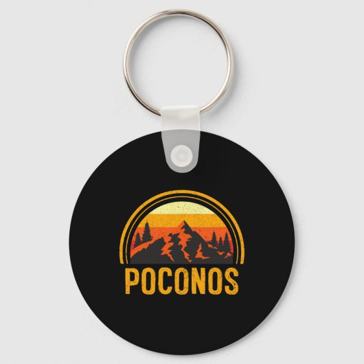 Porte-clés Poconos Pennsylvania Pa Mountains Hiking Souvenir  (Recto)