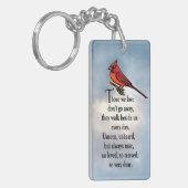 Porte-clés Poème "ainsi aimé" de cardinal (Devant gauche)