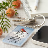 Porte-clés Poème "ainsi aimé" de cardinal (Devant droit)